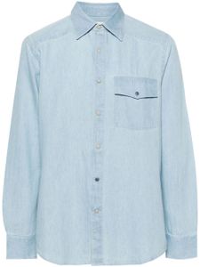 Paul Smith chemise en jean à col italien - Bleu