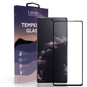 Lunso - Samsung Galaxy S21 Plus - Gehard Beschermglas - Full Cover Screenprotector - Black Edge