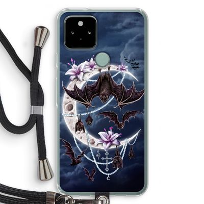 Vleermuizen Maan: Pixel 5 Transparant Hoesje met koord