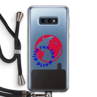 Run The World: Samsung Galaxy S10e Transparant Hoesje met koord