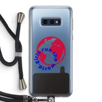 Run The World: Samsung Galaxy S10e Transparant Hoesje met koord