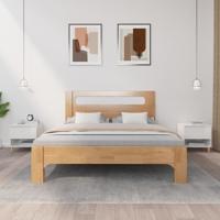 Nachtkastjes 2 st 50x46x50 cm bewerkt hout hoogglans wit