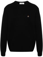 Vivienne Westwood pull en maille fine à broderies Orb - Noir - thumbnail