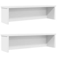 VidaXL Keukenrekken stapelbaar 2 st 60x15x16 cm wit