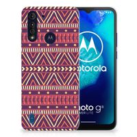 Motorola Moto G8 Power Lite TPU bumper Aztec Paars - thumbnail