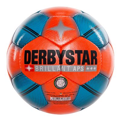 Derbystar Brillant Sneeuw Voetbal Maat 5 Oranje Blauw Zwart