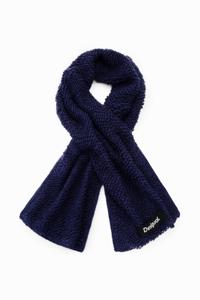 Lange bouclé sjaal - BLUE - U