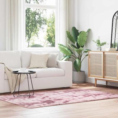Hoogpolig vloerkleed NAVARRA 130x200 cm polyester stoffig roze