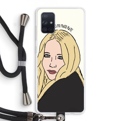 Mary Kate: Samsung Galaxy A71 Transparant Hoesje met koord