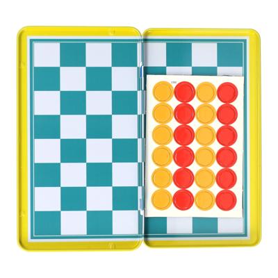 Magnetische Reisspel in Blik Schaken & Dammen