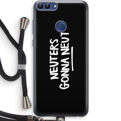 Neuters (zwart): Huawei P Smart (2018) Transparant Hoesje met koord