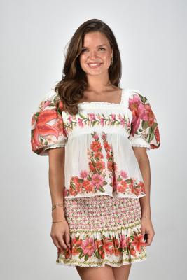 Farm Rio blouse 336450 summer fruit off-white