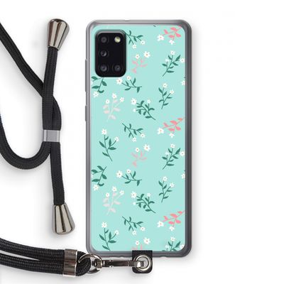 Small white flowers: Samsung Galaxy A31 Transparant Hoesje met koord