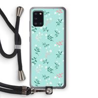 Small white flowers: Samsung Galaxy A31 Transparant Hoesje met koord