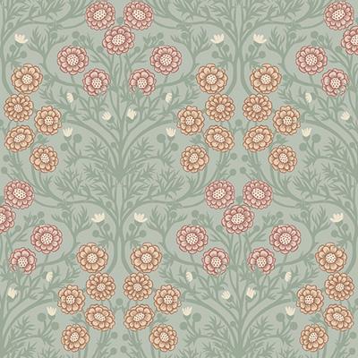 Dutch Wallcoverings Ekbacka - Bellis Light Green - Groen