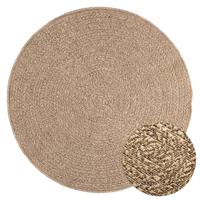 VidaXL Vloerkleed zizur binnen en buiten 120 cm jute look