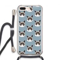 It's a Purrr Case: iPhone 8 Plus Transparant Hoesje met koord