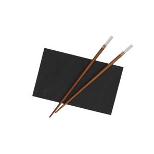 Sushi serveerplank 18 cm met 2 eetstokjes wit