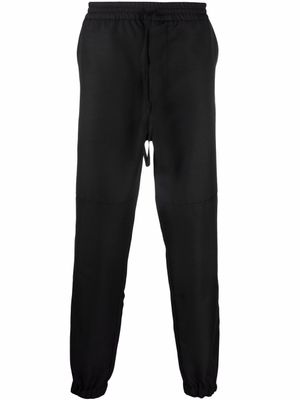 Alexander McQueen pantalon de jogging en laine mélangé à coupe droite - Noir