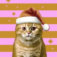 Duni 3-laags tissue servet xmas cat 33x33cm multi 20 stuks