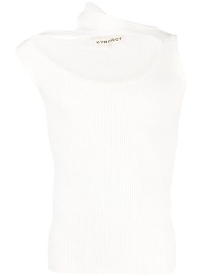 Y/Project débardeur nervuré à cols superposés - Blanc