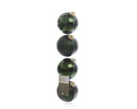 Kerstbal glas glans-mat diameter 10cm Dennen groen - Ksd
