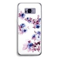 Waterverf bloemen: Samsung Galaxy S8 Transparant Hoesje