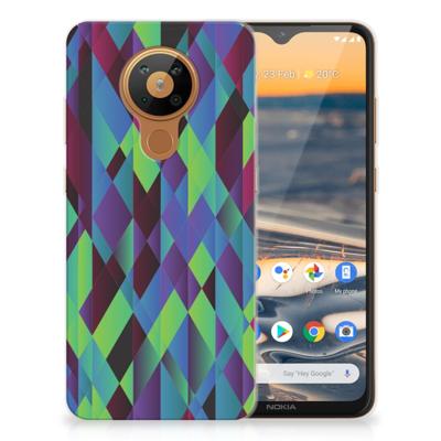 Nokia 5.3 | TPU Hoesje | Abstract Green Blue