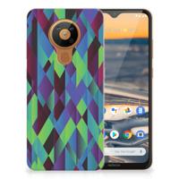 Nokia 5.3 | TPU Hoesje | Abstract Green Blue