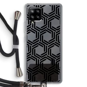 Geometrisch patroon: Samsung Galaxy A42 5G Transparant Hoesje met koord