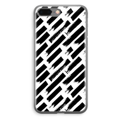 Zwarte vegen: iPhone 8 Plus Transparant Hoesje