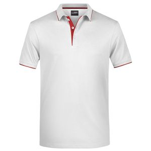 Polo shirt Golf Pro premium wit/rood voor heren