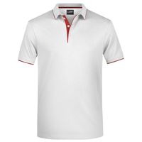 Polo shirt Golf Pro premium wit/rood voor heren