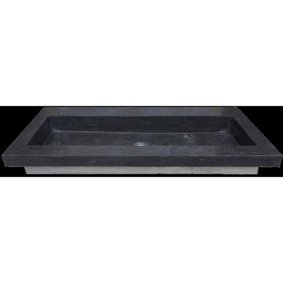 Wiesbaden Raw Wastafel Enkel zonder Kraangat - 120x46x5cm - Hardsteen Gezoet