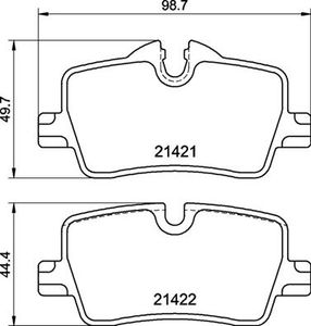 Remblokkenset, schijfrem BREMBO, u.a. für BMW