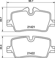 Remblokkenset, schijfrem BREMBO, u.a. für BMW