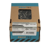 Proftec Tuinhoutschroef Rvs-410 Lk Zwarte Kop +Snijpunt Torx TX20 4.0X40/24 | 200 stuks - 5207.31.25605
