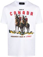 DSQUARED2 t-shirt à imprimé Born in Canada - Blanc - thumbnail