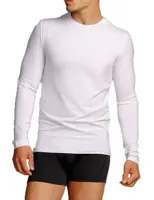 Boru Bamboo 2-pack heren shirt lange mouw - Bamboe ondershirts met ronde hals - Aansluitend