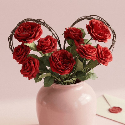 Handgebonden Kunstboeket Veerle Quito 50 cm