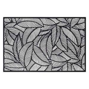 Rechthoekige placemat Jungle zwart PVC 45 x 30 cm   -