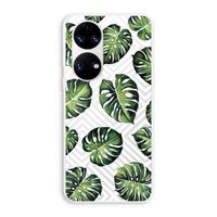 Geometrische jungle: Huawei P50 Transparant Hoesje Geometrische jungle: Huawei P50 Transparant Hoesje