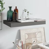 Wandschap zwevend 40x23x3,8 cm MDF hoogglans grijs