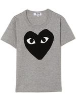 Comme Des Garçons Play Kids t-shirt à logo imprimé - Gris