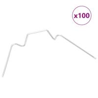 VidaXL Broeikasklemmen 100 st w type gegalvaniseerd staal VidaXL Broeikasklemmen 100 st w type gegalvaniseerd staal