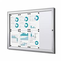 Vitrinebord Quantore luxe 8x A4 B1 gecertificeerd zilver