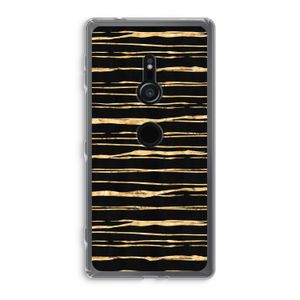 Gouden strepen: Sony Xperia XZ2 Transparant Hoesje
