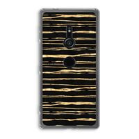Gouden strepen: Sony Xperia XZ2 Transparant Hoesje