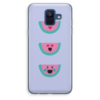 Smiley watermeloen: Samsung Galaxy A6 (2018) Transparant Hoesje