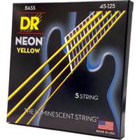 DR Strings NYB5-45 Hi-Def Neon yellow 45-105 set 5 snaren voor elektrische basgitaar